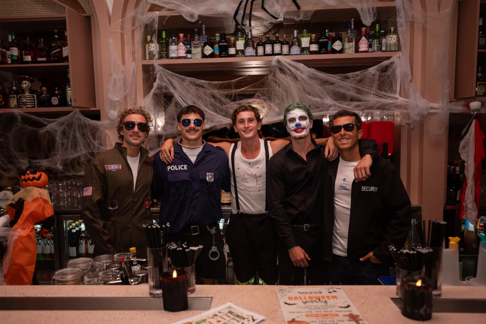 The Bounce bar team in costume